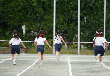 真剣！短距離走の練習